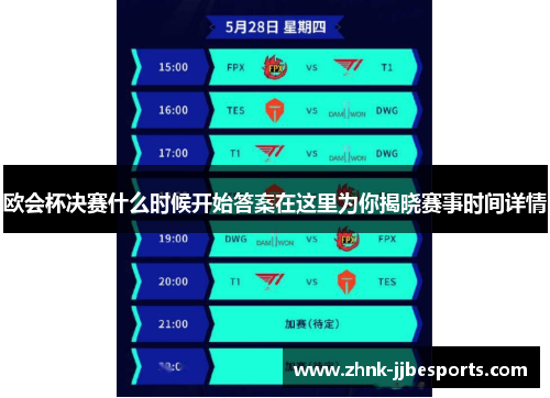 欧会杯决赛什么时候开始答案在这里为你揭晓赛事时间详情